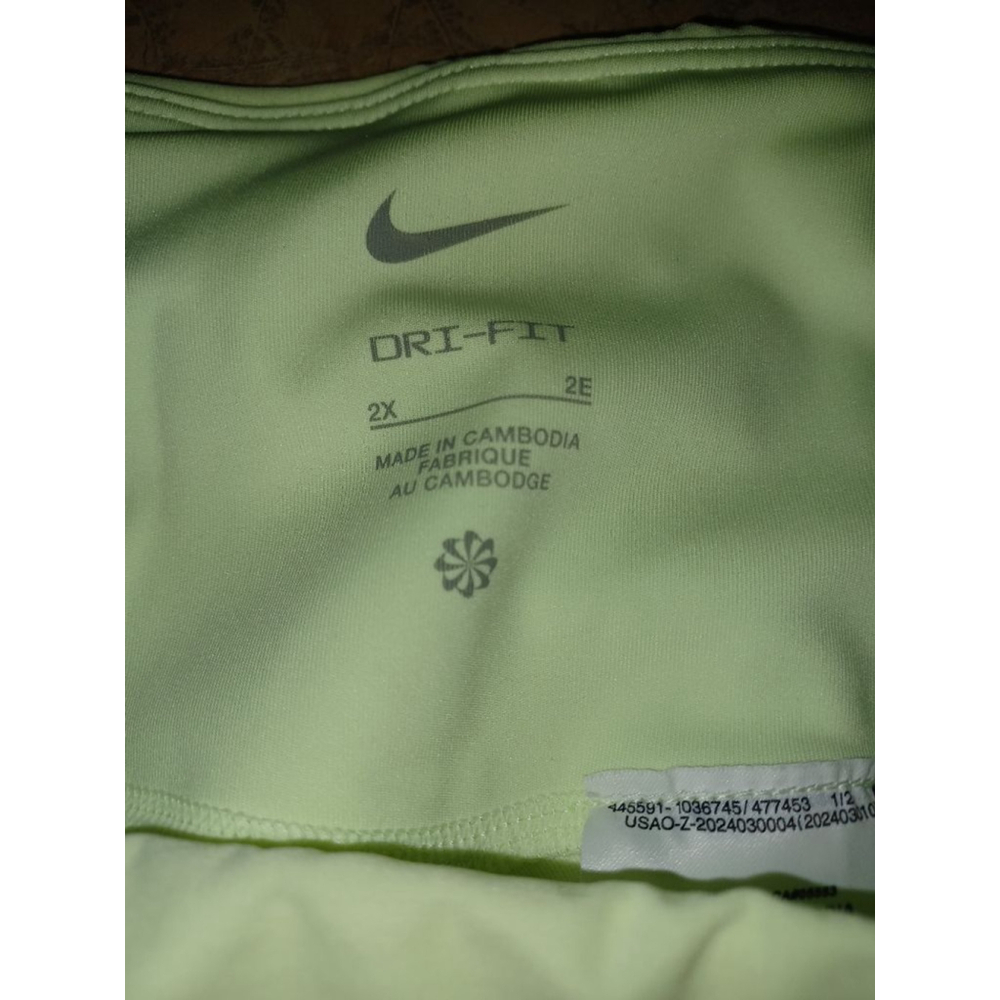 Nike Plus Tennis Fitness Skort 2X In Neon Lemon Lime - Picture 10 of 11
